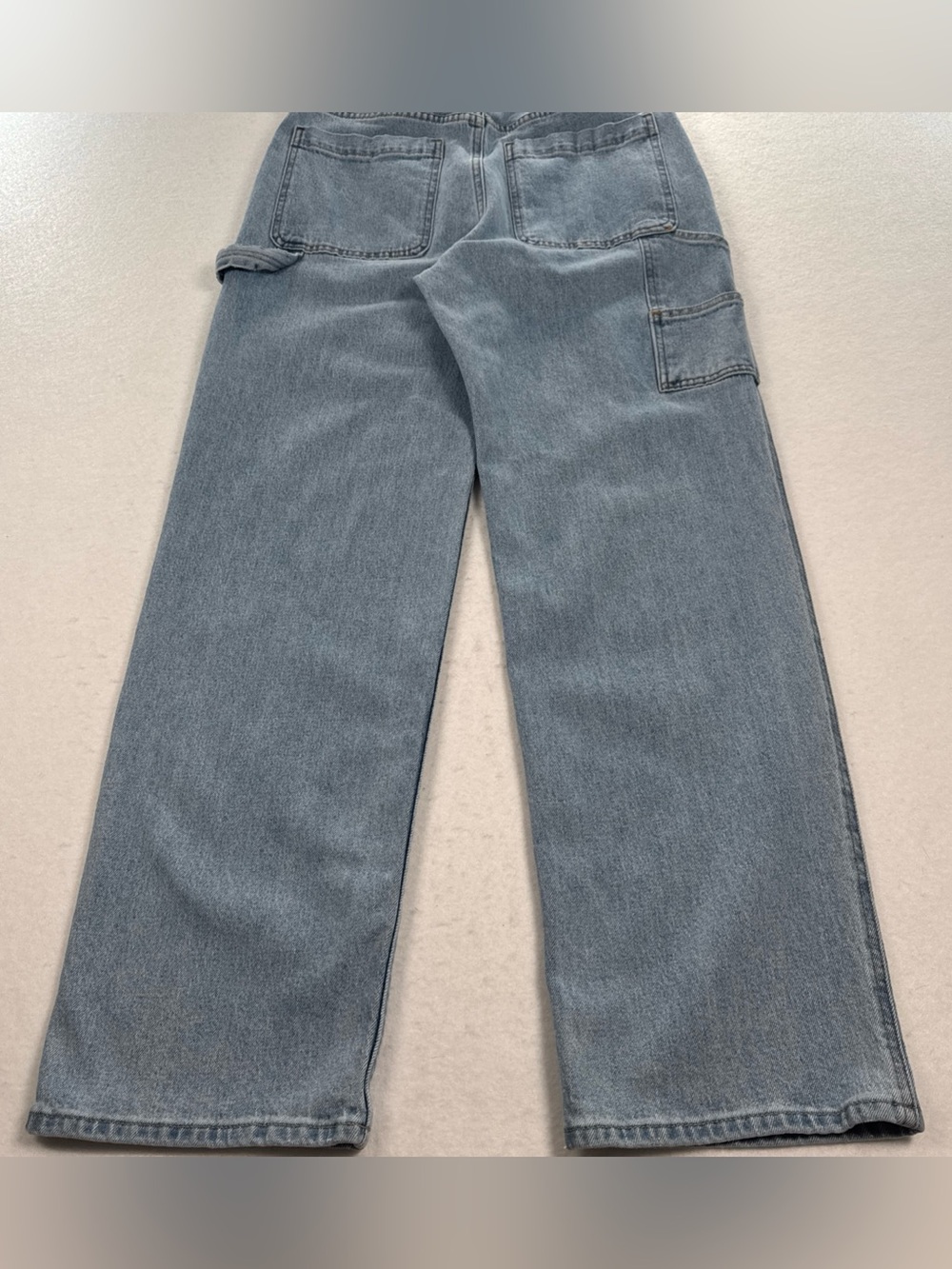 Hollister Baggy Carpenter Jeans Fits Men 32x31.5 Light Blue Wash Relaxed Utility - Picture 6 of 9